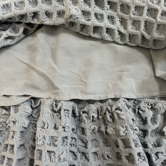 Endless Rose Puff Sleeve Sweatheart Textured Midi Dress Blue Women’s Size Small - Picture 9 of 11